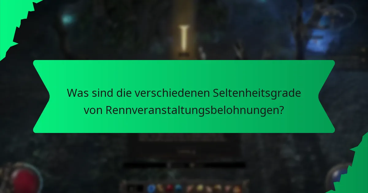 Welche Farben repräsentieren verschiedene Rennveranstaltungsbelohnungen?