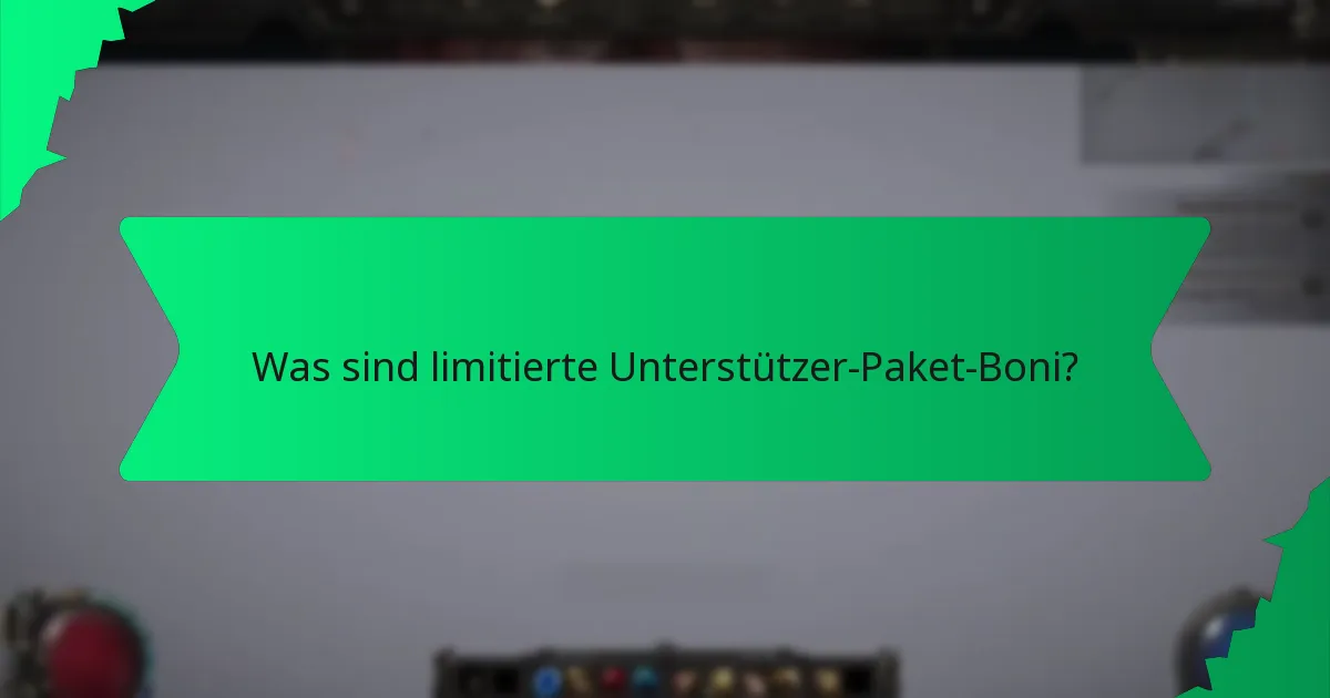 Wie wird die Seltenheit für Unterstützer-Paket-Boni bestimmt?