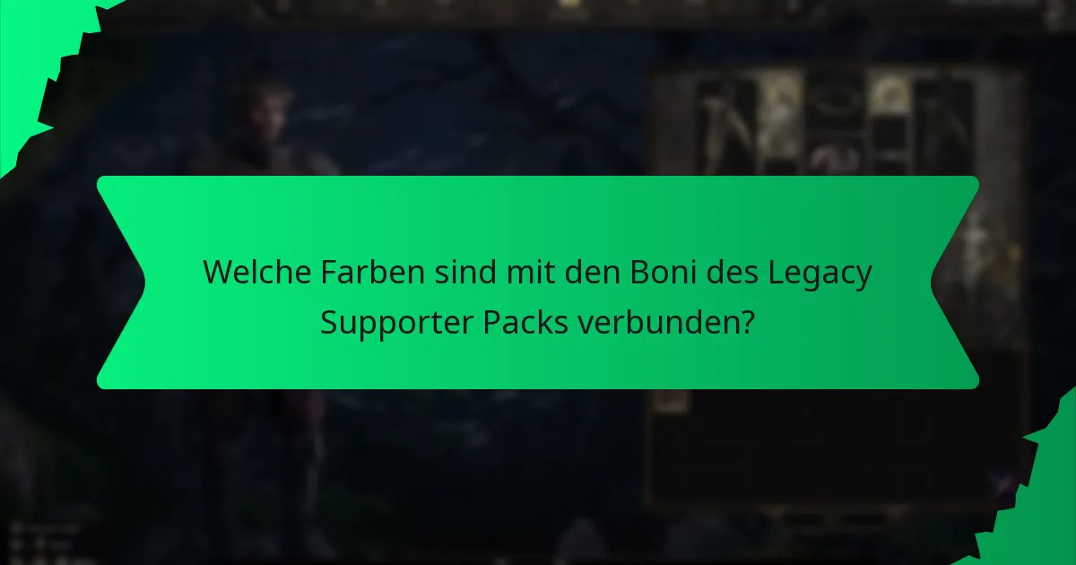 Welche Effekte haben die Boni aus dem Legacy Supporter Pack?